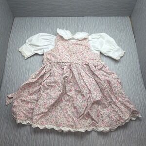 My Twinn Doll Dress Pink Floral Lace Puff Sleeve Cottagecore Outfit‎
